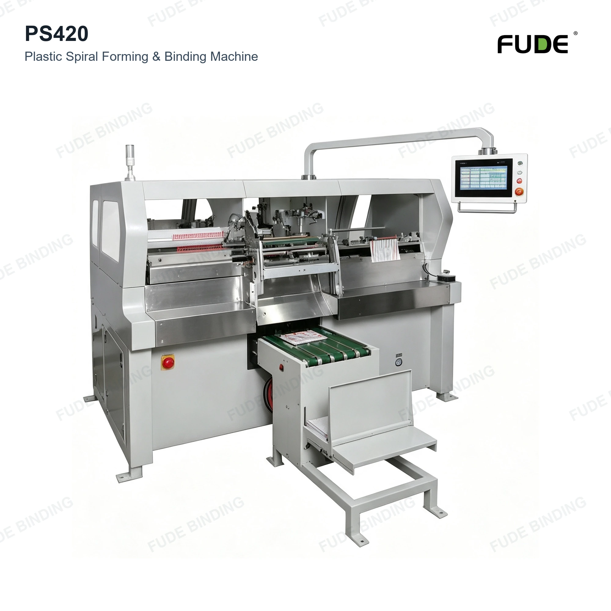 PS420 Automatische kunststof spiraalvorm- en bindmachine